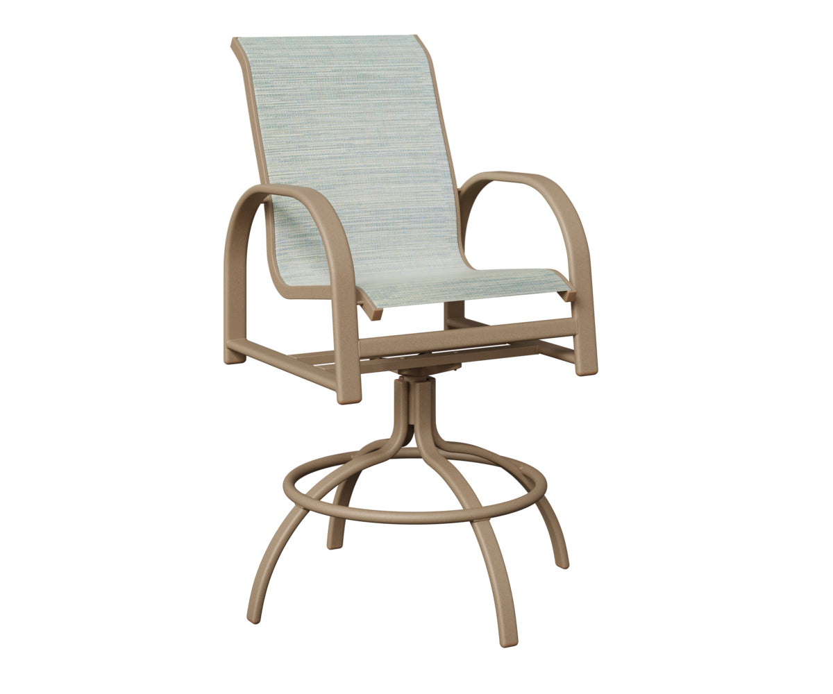 Murphy Padded Sling Swivel Bar Chair