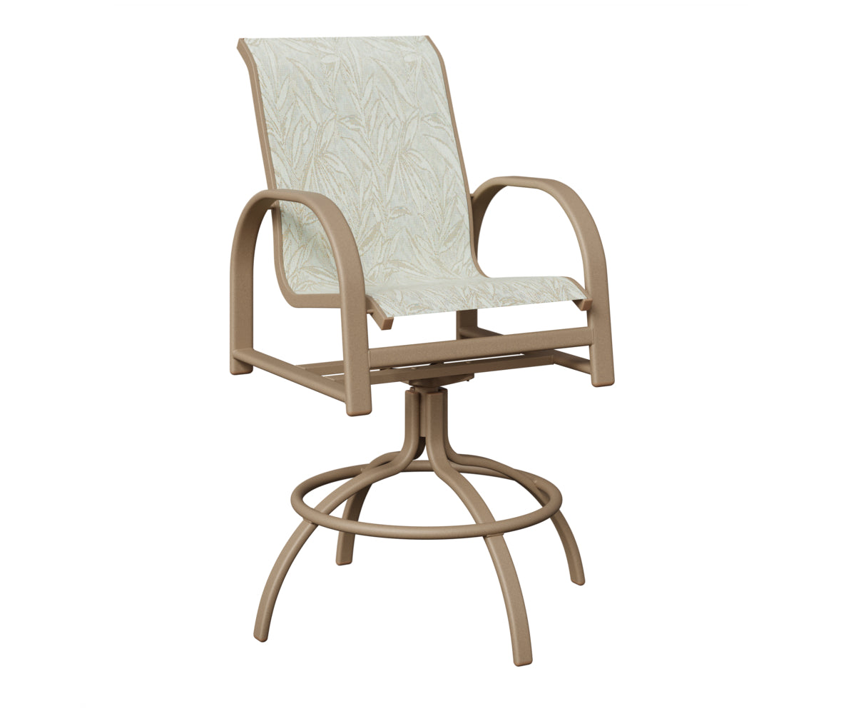Murphy Padded Sling Swivel Bar Chair