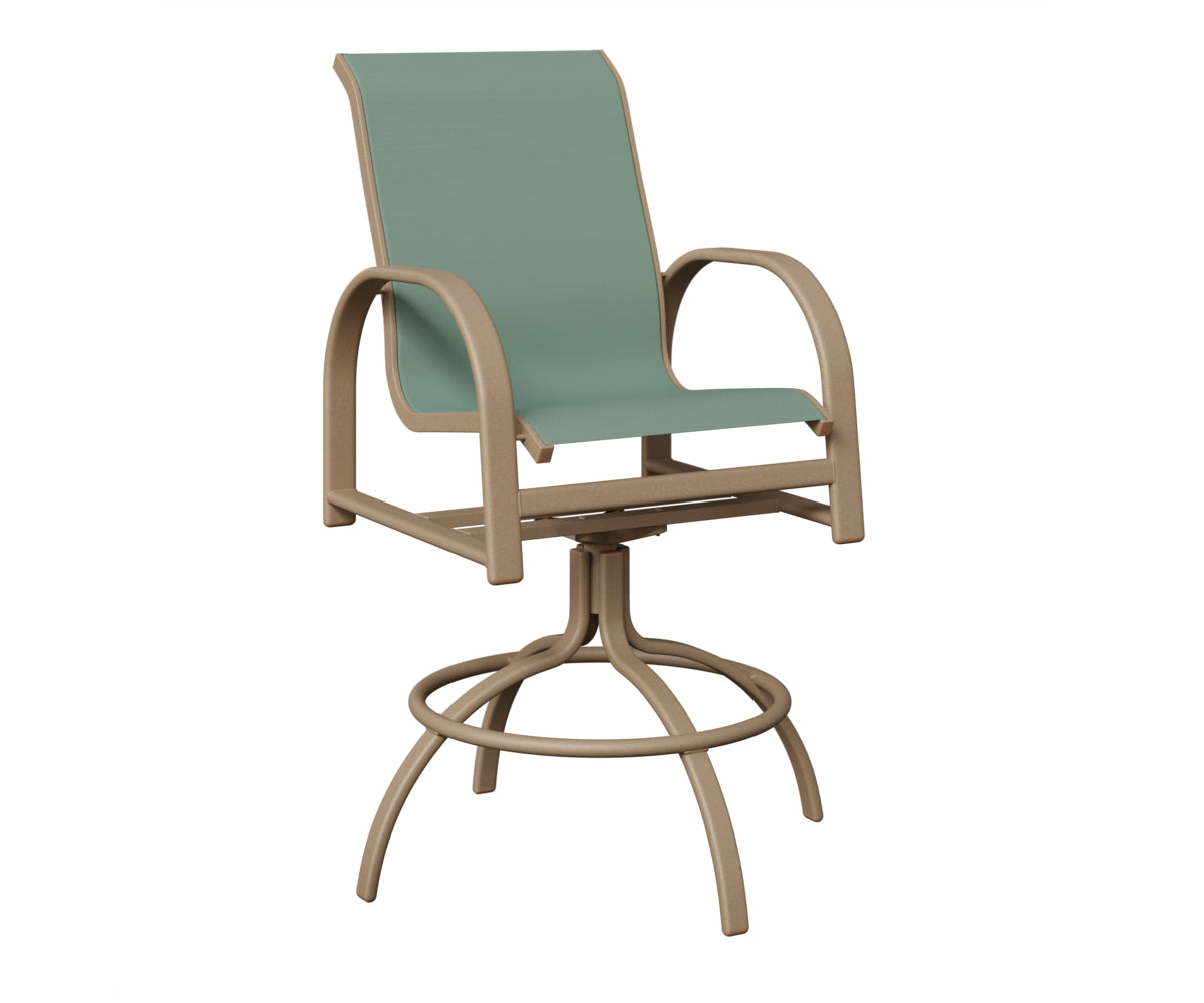 Murphy Padded Sling Swivel Bar Chair