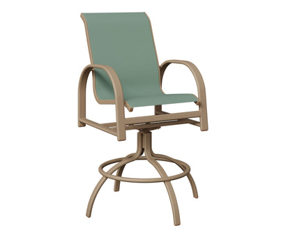 Murphy Padded Sling Swivel Bar Chair