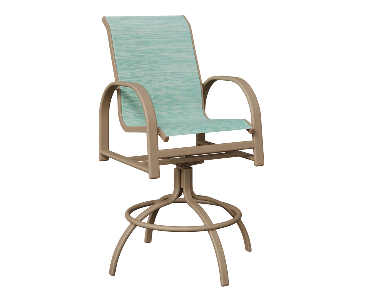 Murphy Padded Sling Swivel Bar Chair