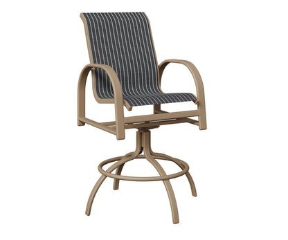 Murphy Padded Sling Swivel Bar Chair