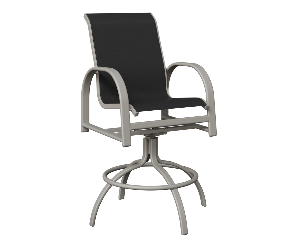Murphy Padded Sling Swivel Bar Chair
