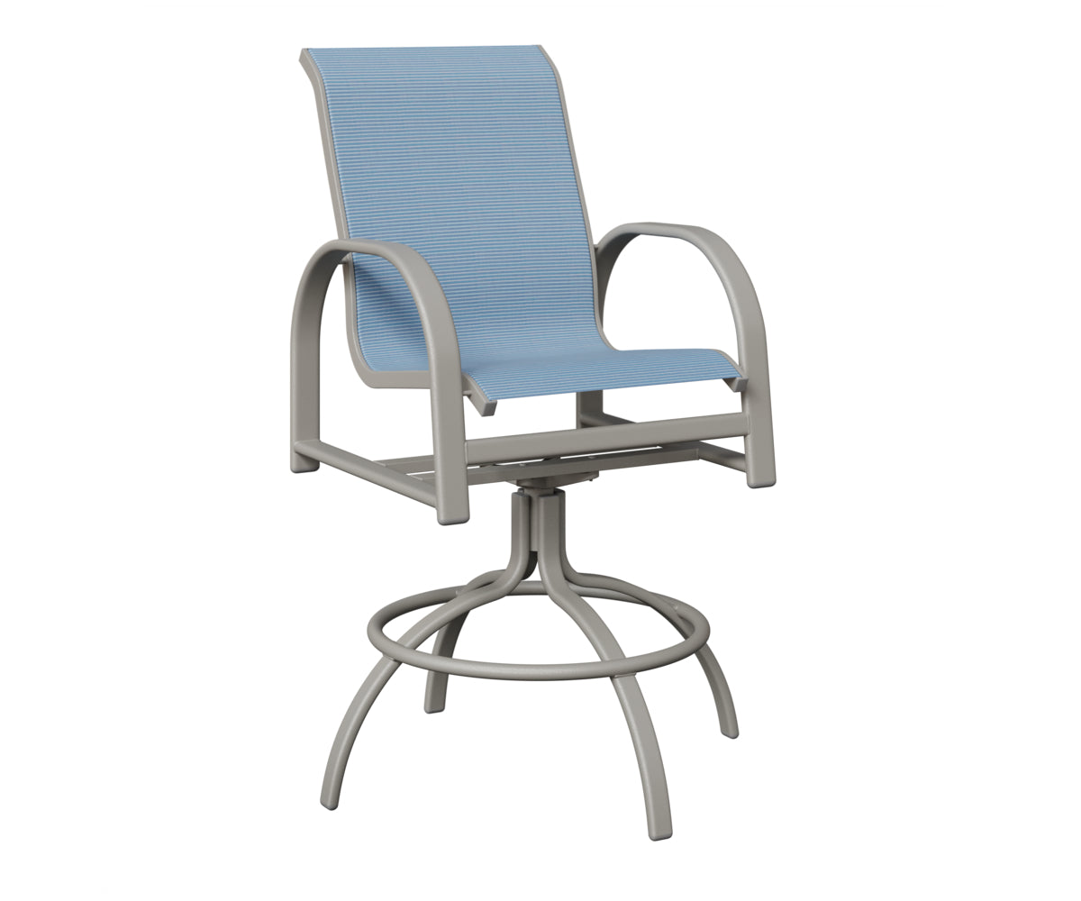 Murphy Padded Sling Swivel Bar Chair