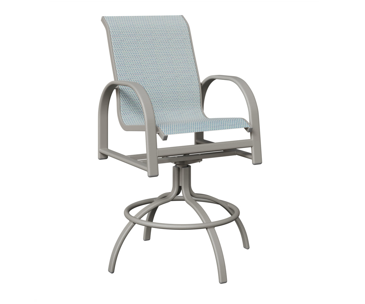 Murphy Padded Sling Swivel Bar Chair