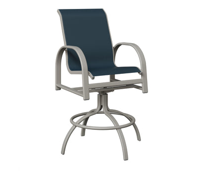 Murphy Padded Sling Swivel Bar Chair