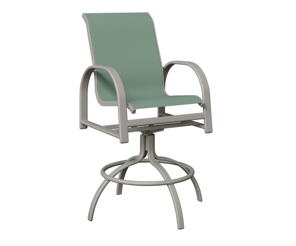 Murphy Padded Sling Swivel Bar Chair