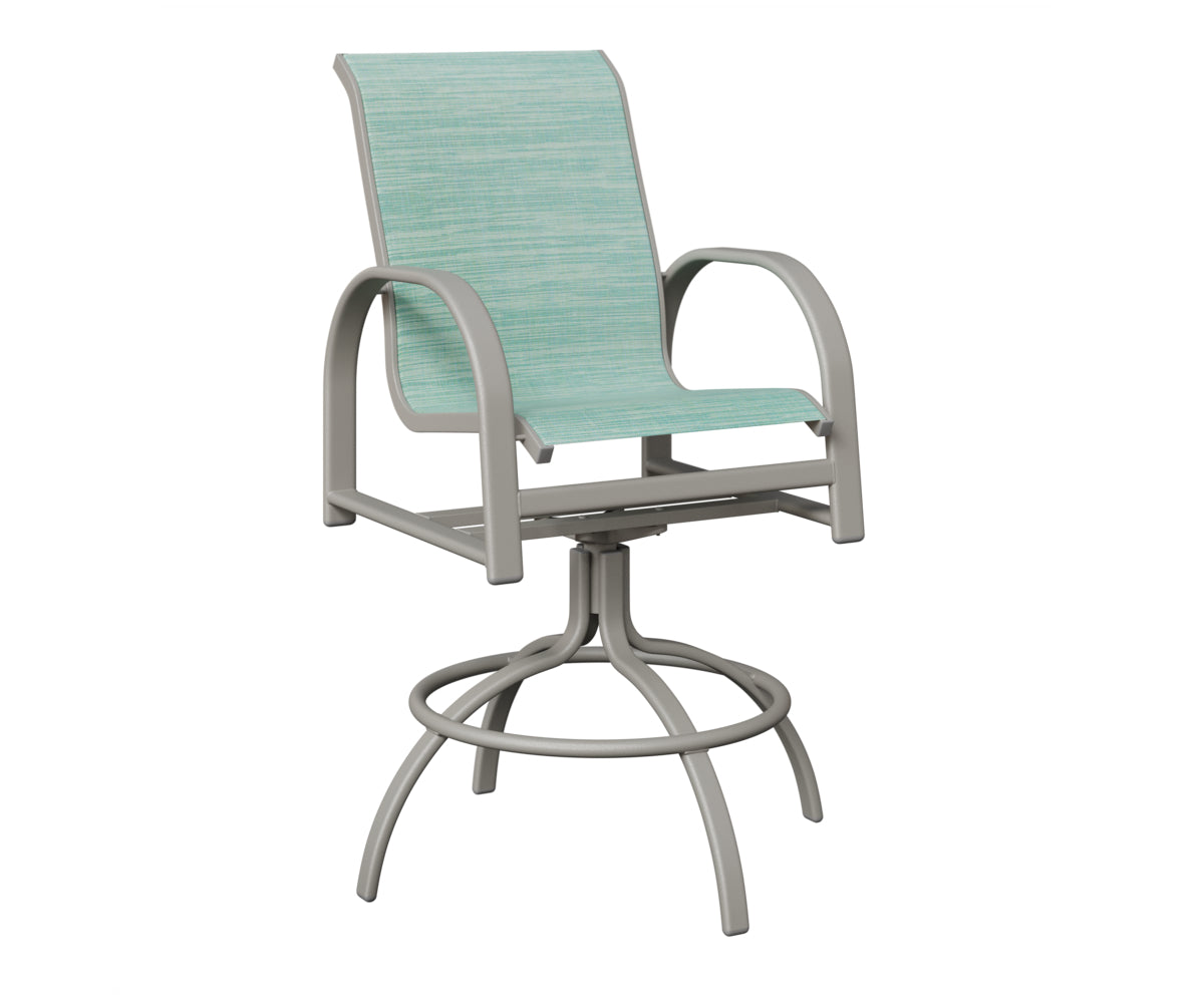 Murphy Padded Sling Swivel Bar Chair