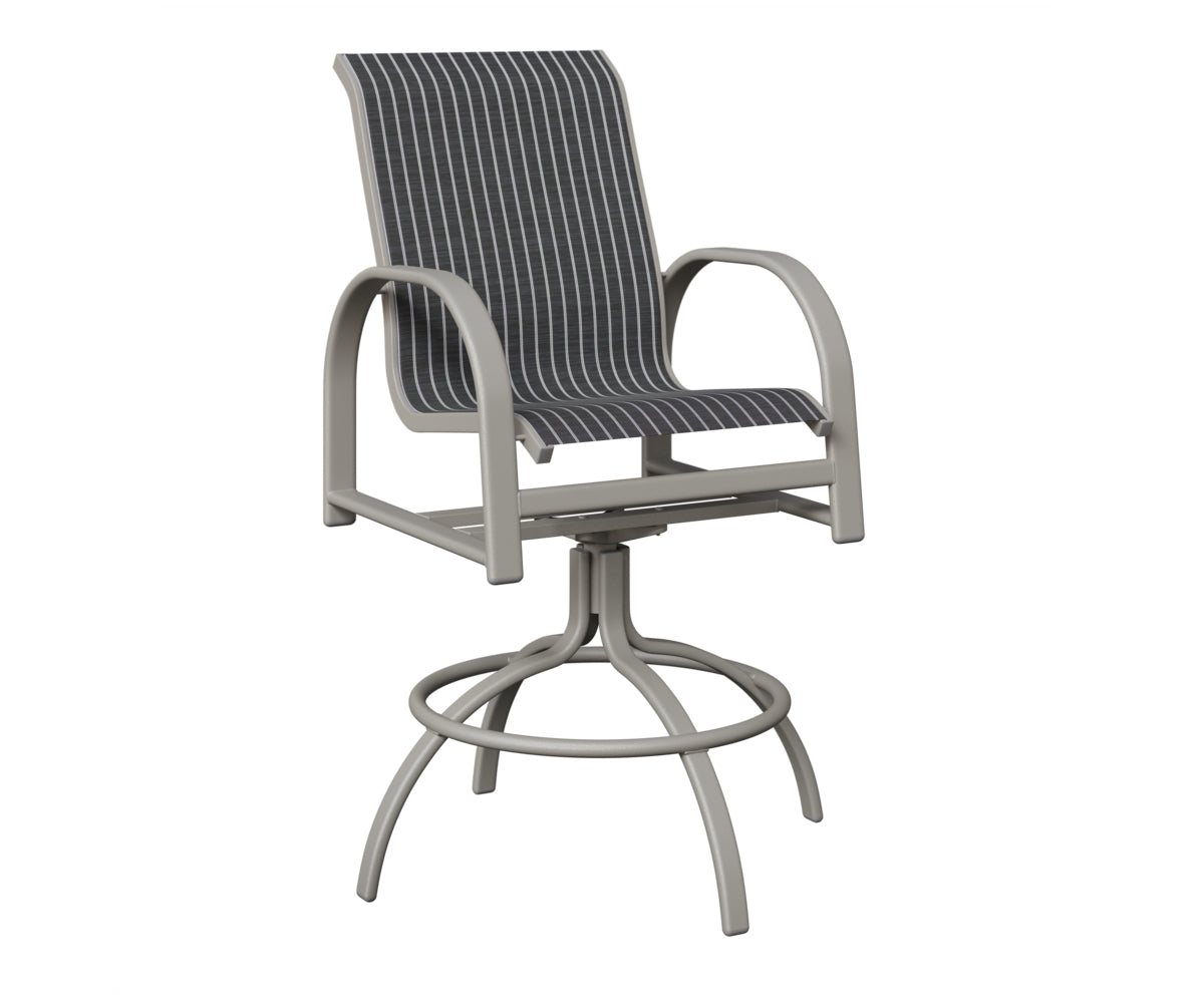 Murphy Padded Sling Swivel Bar Chair