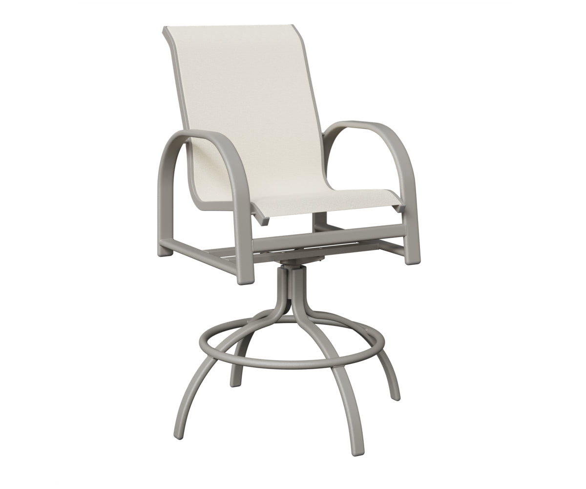 Murphy Padded Sling Swivel Bar Chair