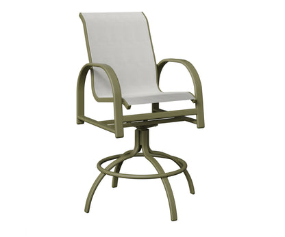 Murphy Padded Sling Swivel Bar Chair