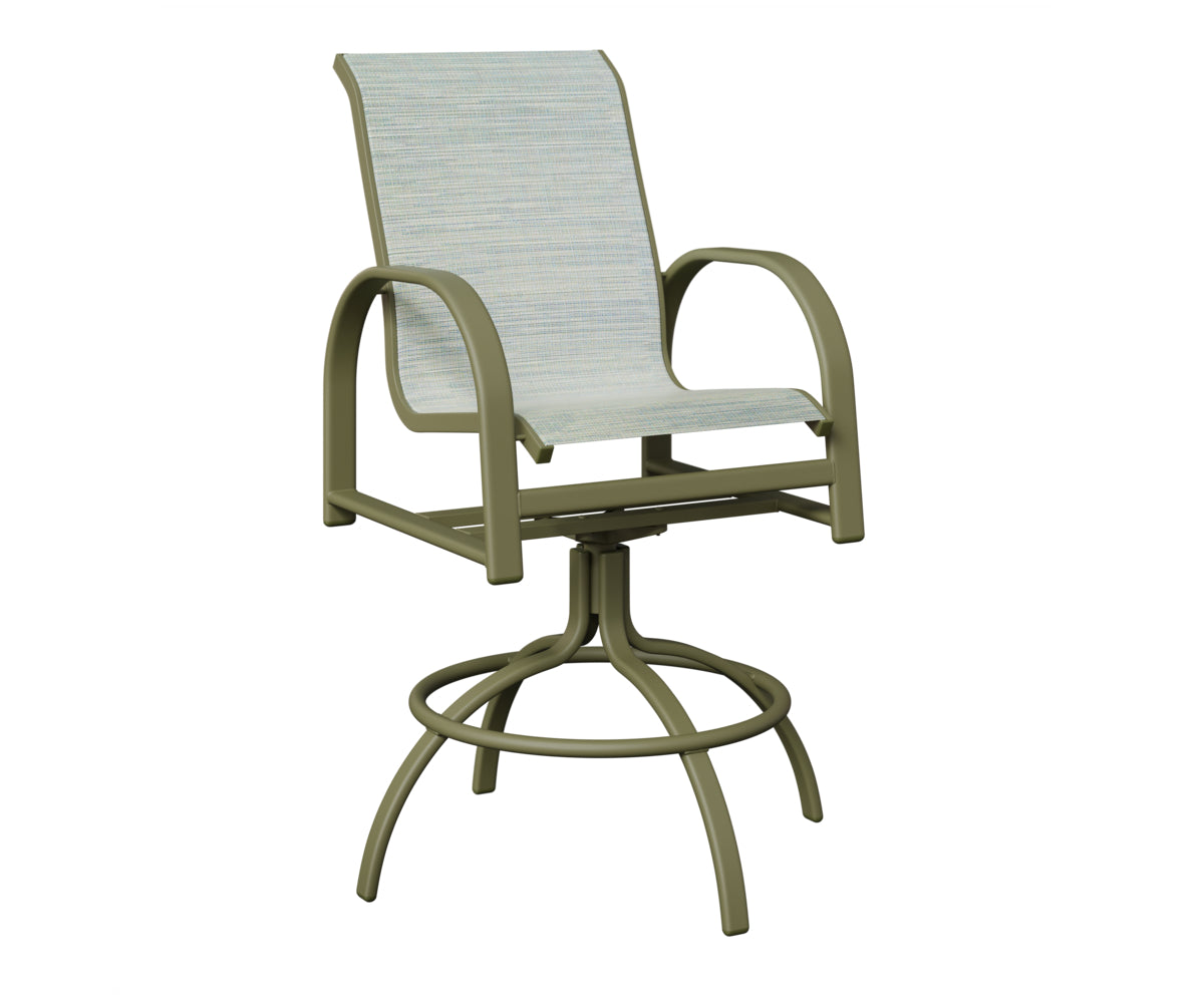 Murphy Padded Sling Swivel Bar Chair