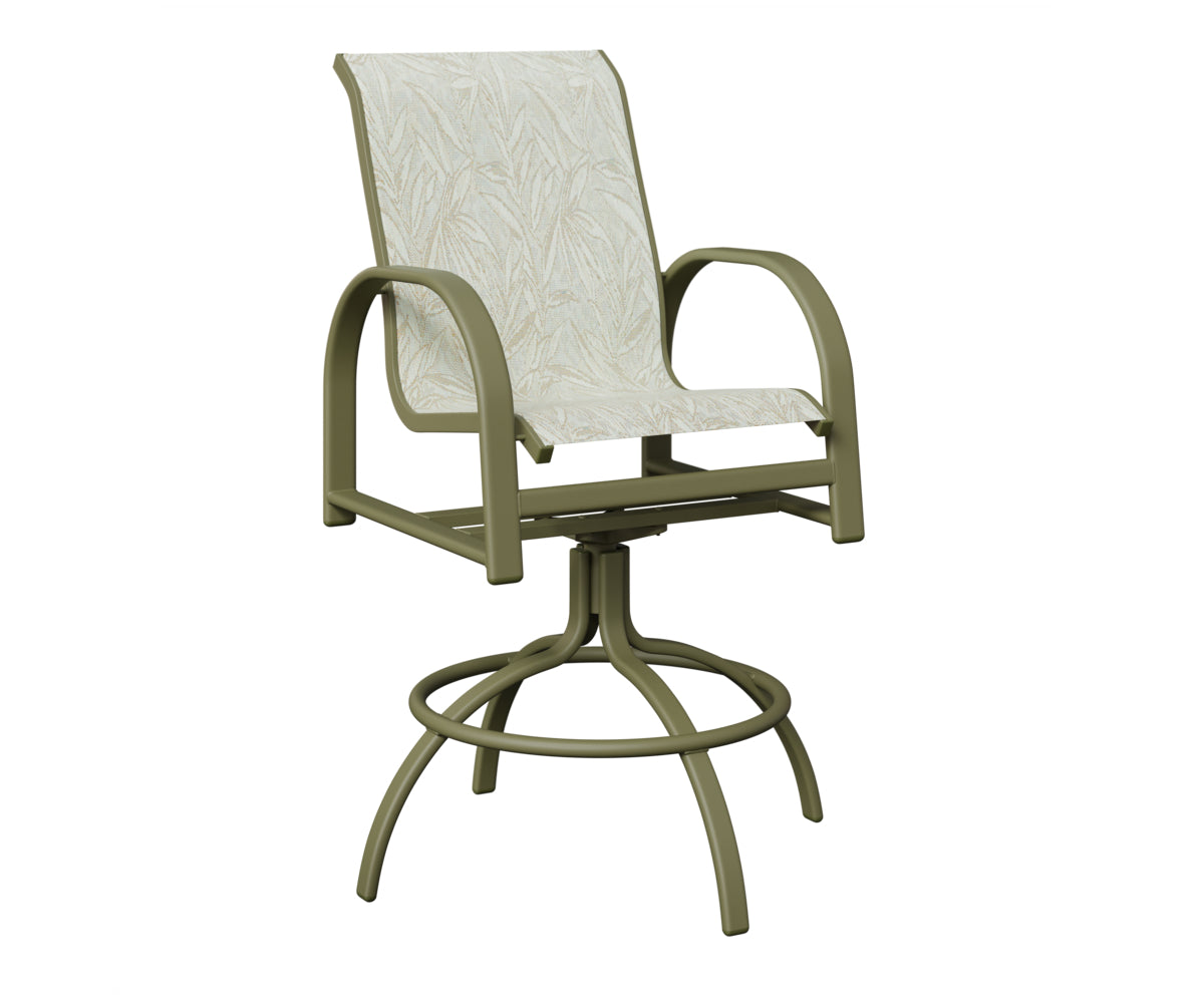 Murphy Padded Sling Swivel Bar Chair