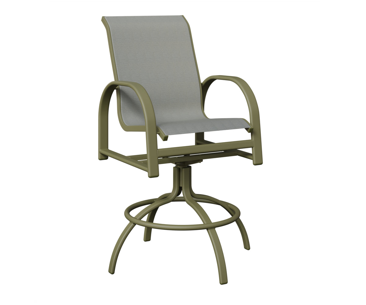 Murphy Padded Sling Swivel Bar Chair