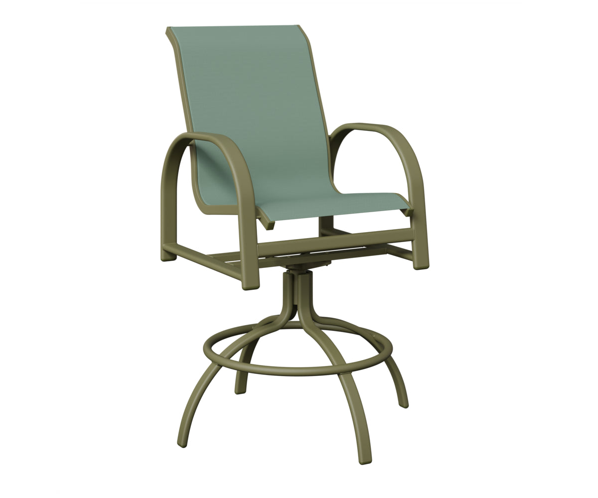 Murphy Padded Sling Swivel Bar Chair
