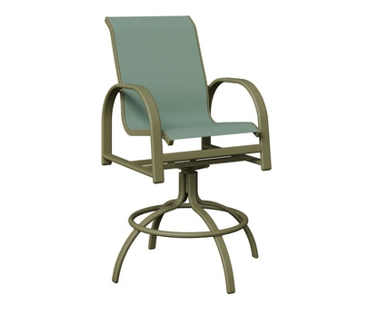 Murphy Padded Sling Swivel Bar Chair