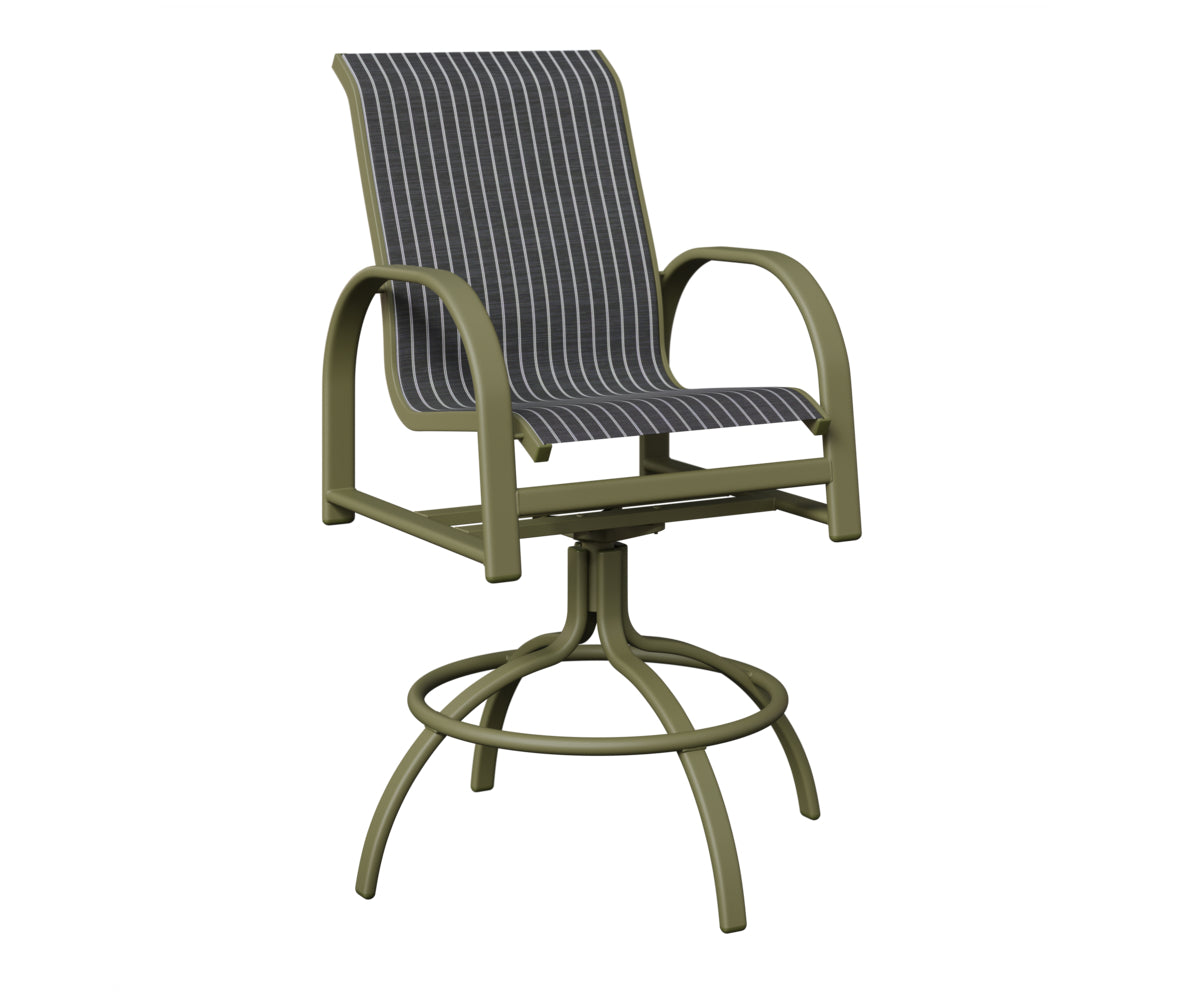 Murphy Padded Sling Swivel Bar Chair