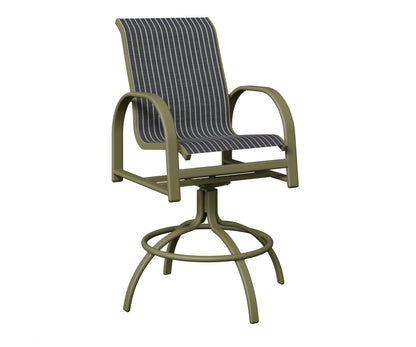 Murphy Padded Sling Swivel Bar Chair