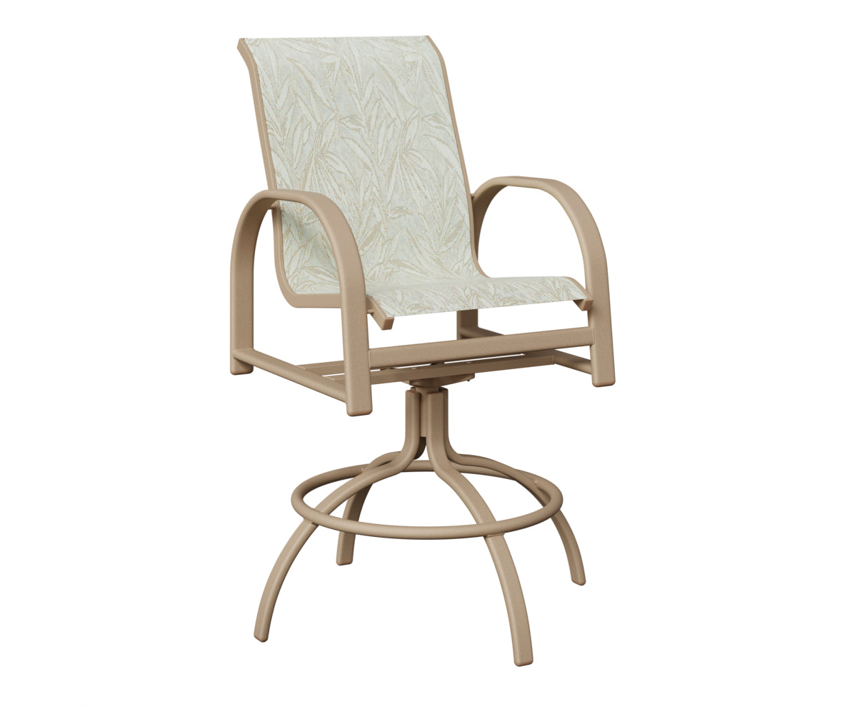 Murphy Padded Sling Swivel Bar Chair