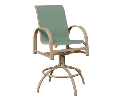 Murphy Padded Sling Swivel Bar Chair