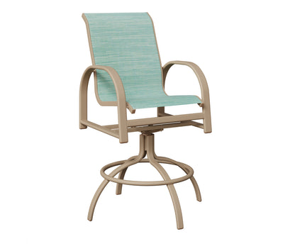 Murphy Padded Sling Swivel Bar Chair