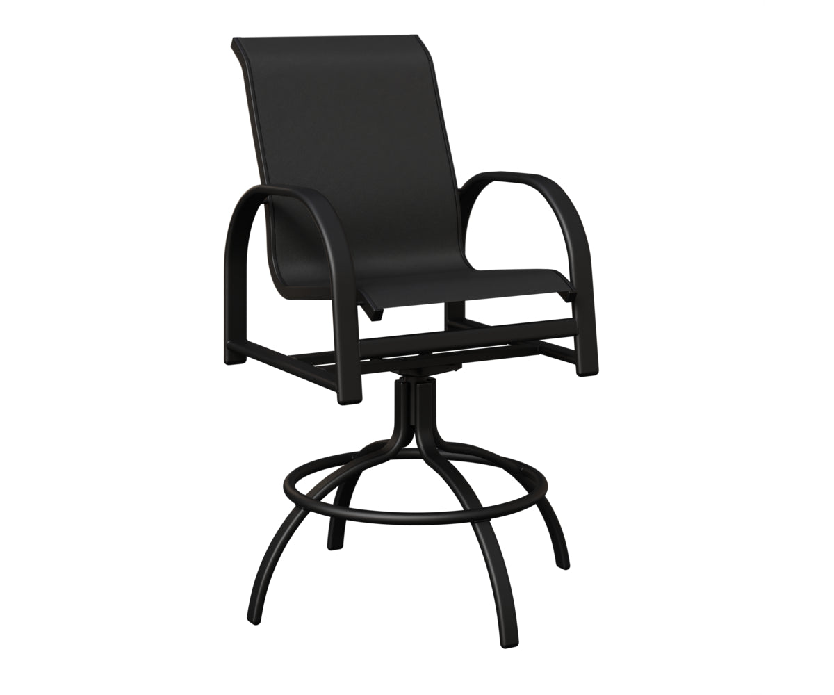 Murphy Padded Sling Swivel Bar Chair