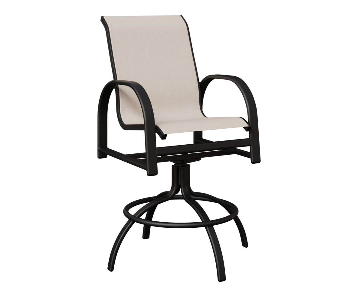 Murphy Padded Sling Swivel Bar Chair