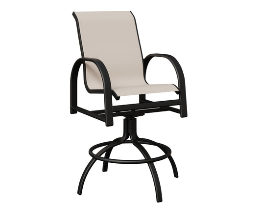 Murphy Padded Sling Swivel Bar Chair