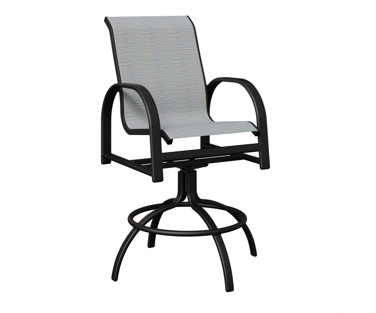 Murphy Padded Sling Swivel Bar Chair