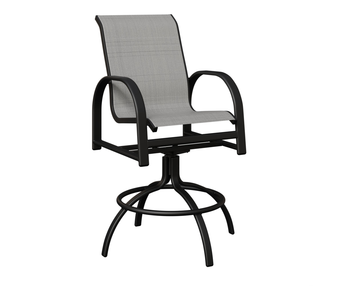Murphy Padded Sling Swivel Bar Chair