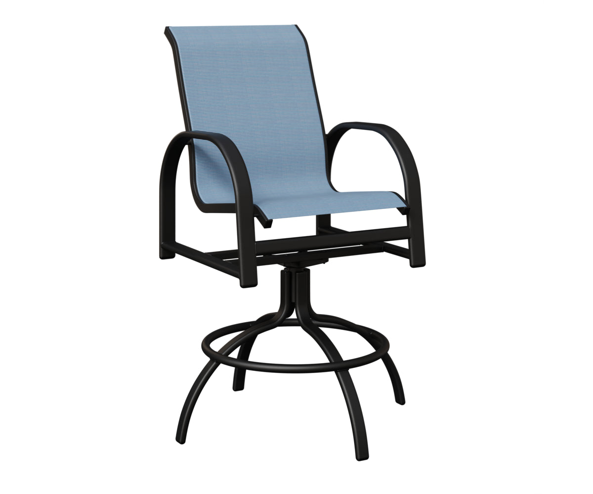 Murphy Padded Sling Swivel Bar Chair