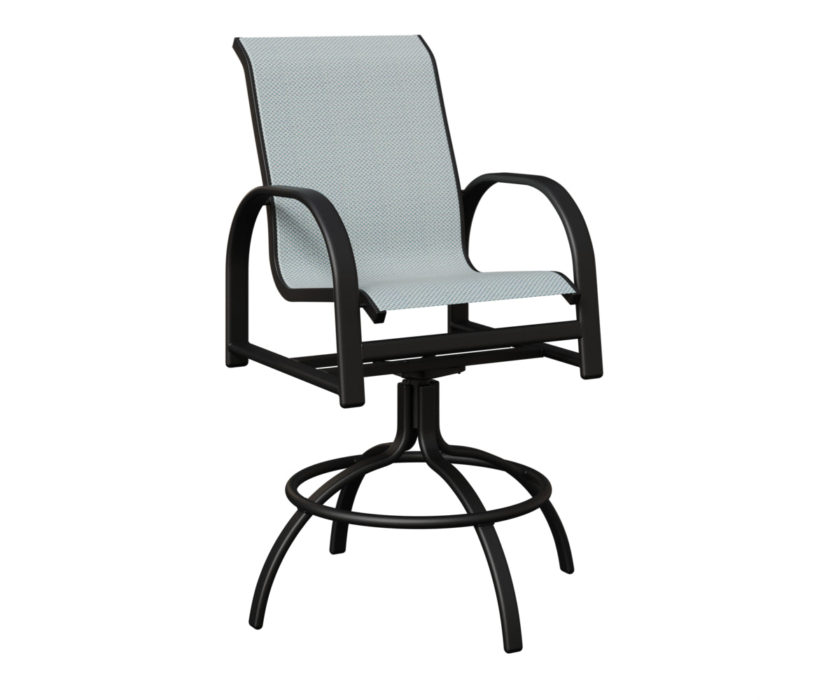 Murphy Padded Sling Swivel Bar Chair