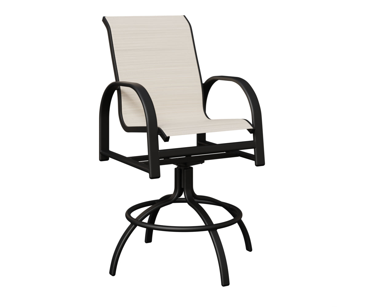 Murphy Padded Sling Swivel Bar Chair