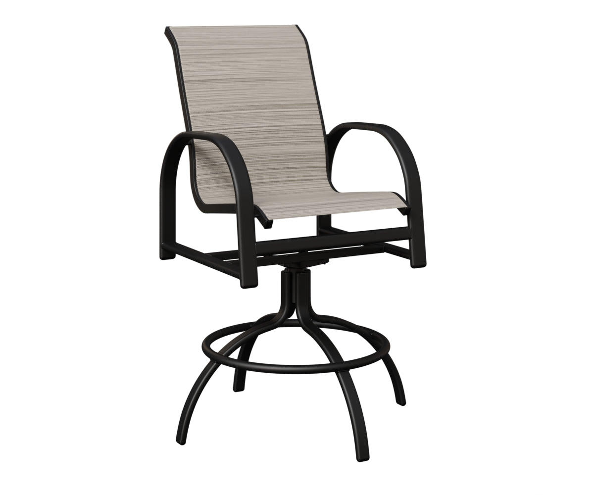 Murphy Padded Sling Swivel Bar Chair