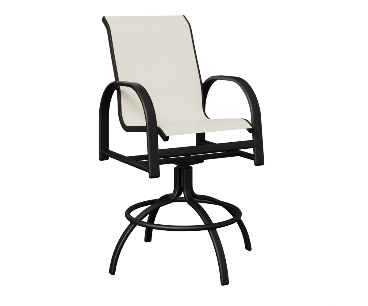 Murphy Padded Sling Swivel Bar Chair