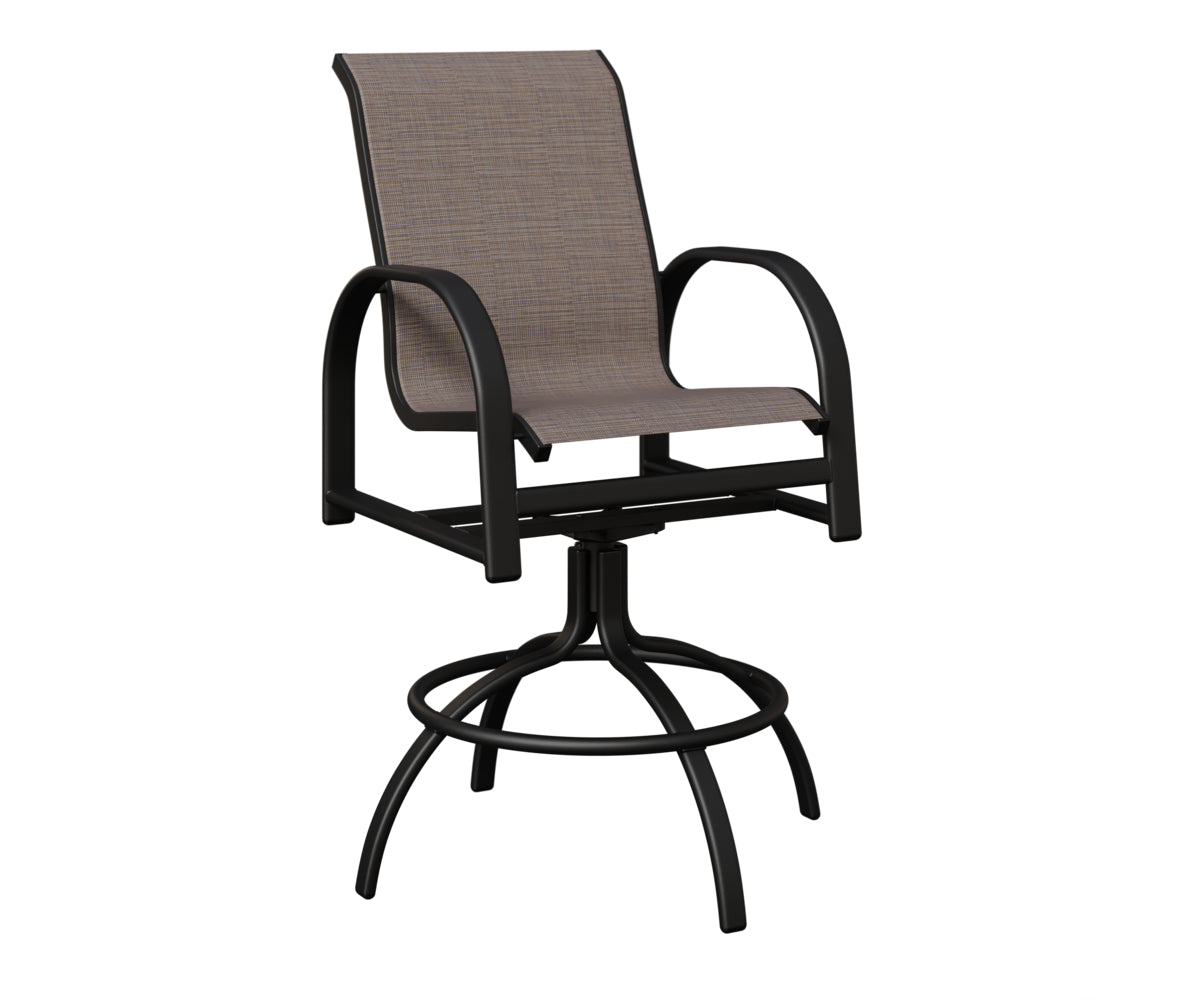 Murphy Padded Sling Swivel Bar Chair