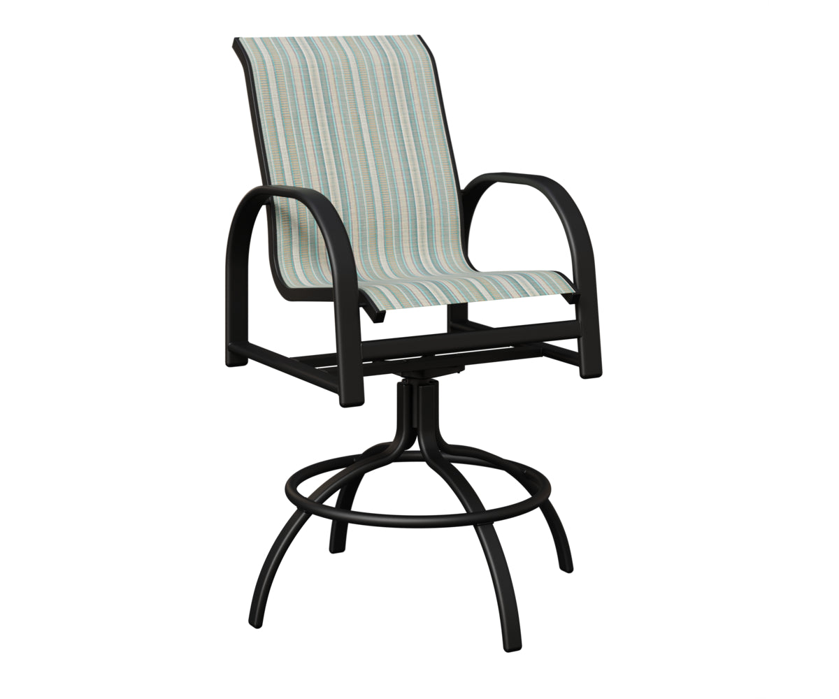 Murphy Padded Sling Swivel Bar Chair