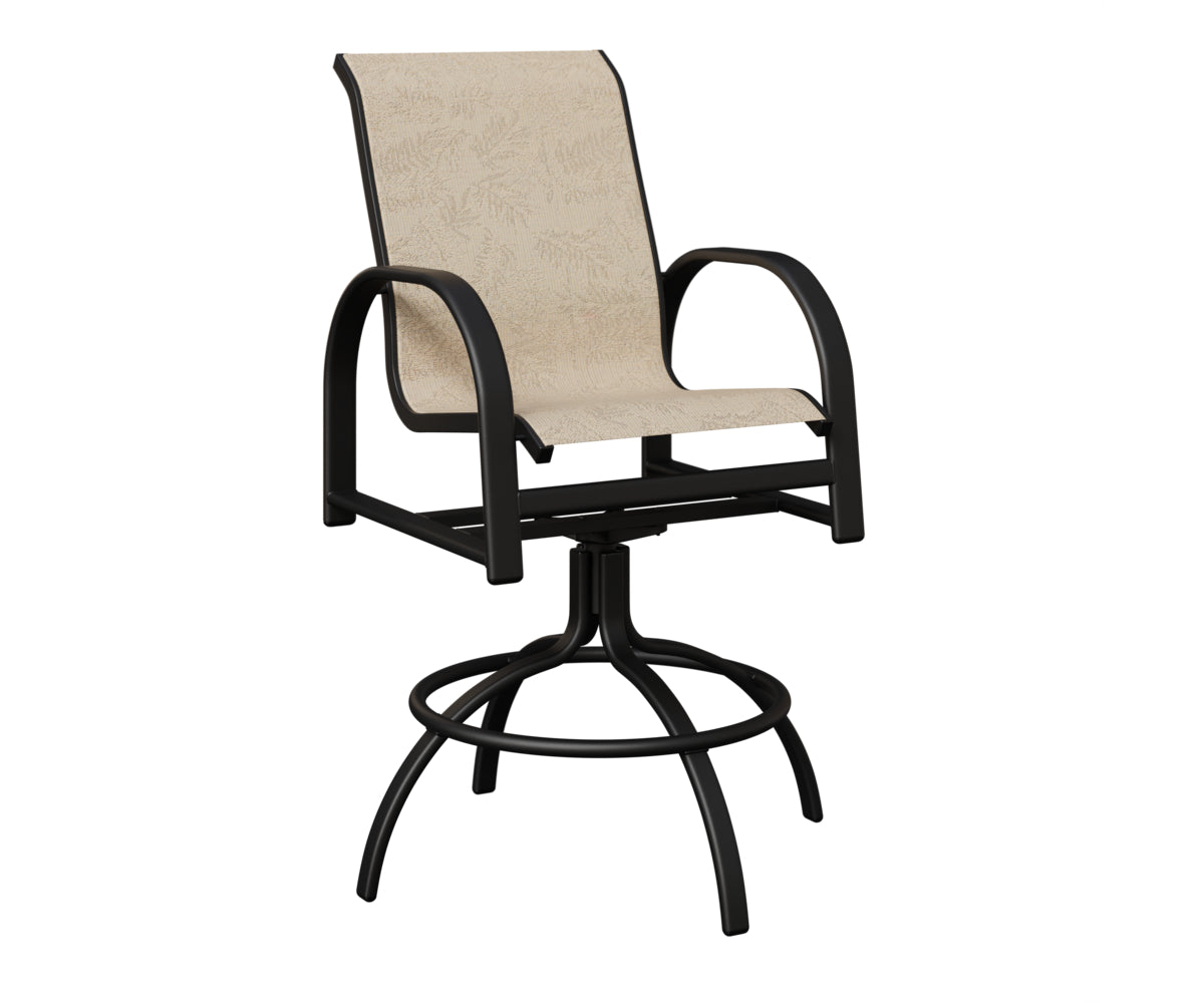 Murphy Padded Sling Swivel Bar Chair