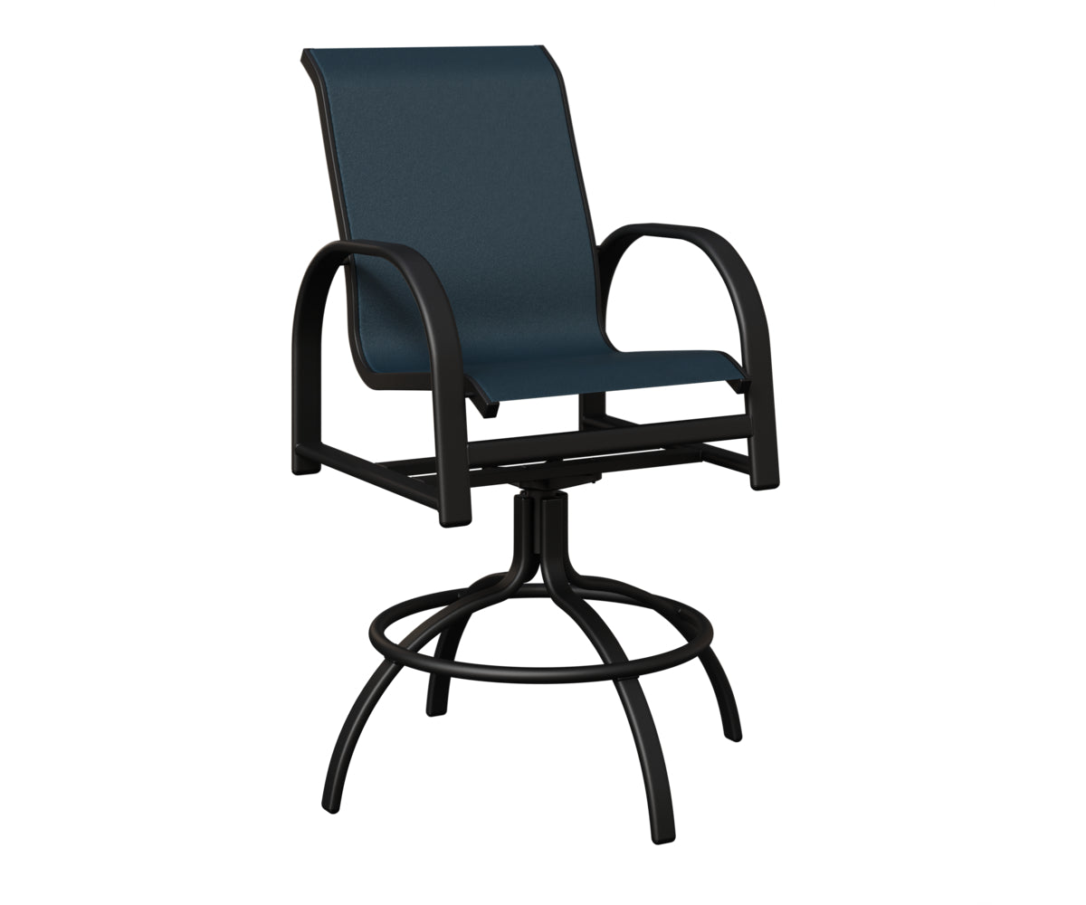 Murphy Padded Sling Swivel Bar Chair