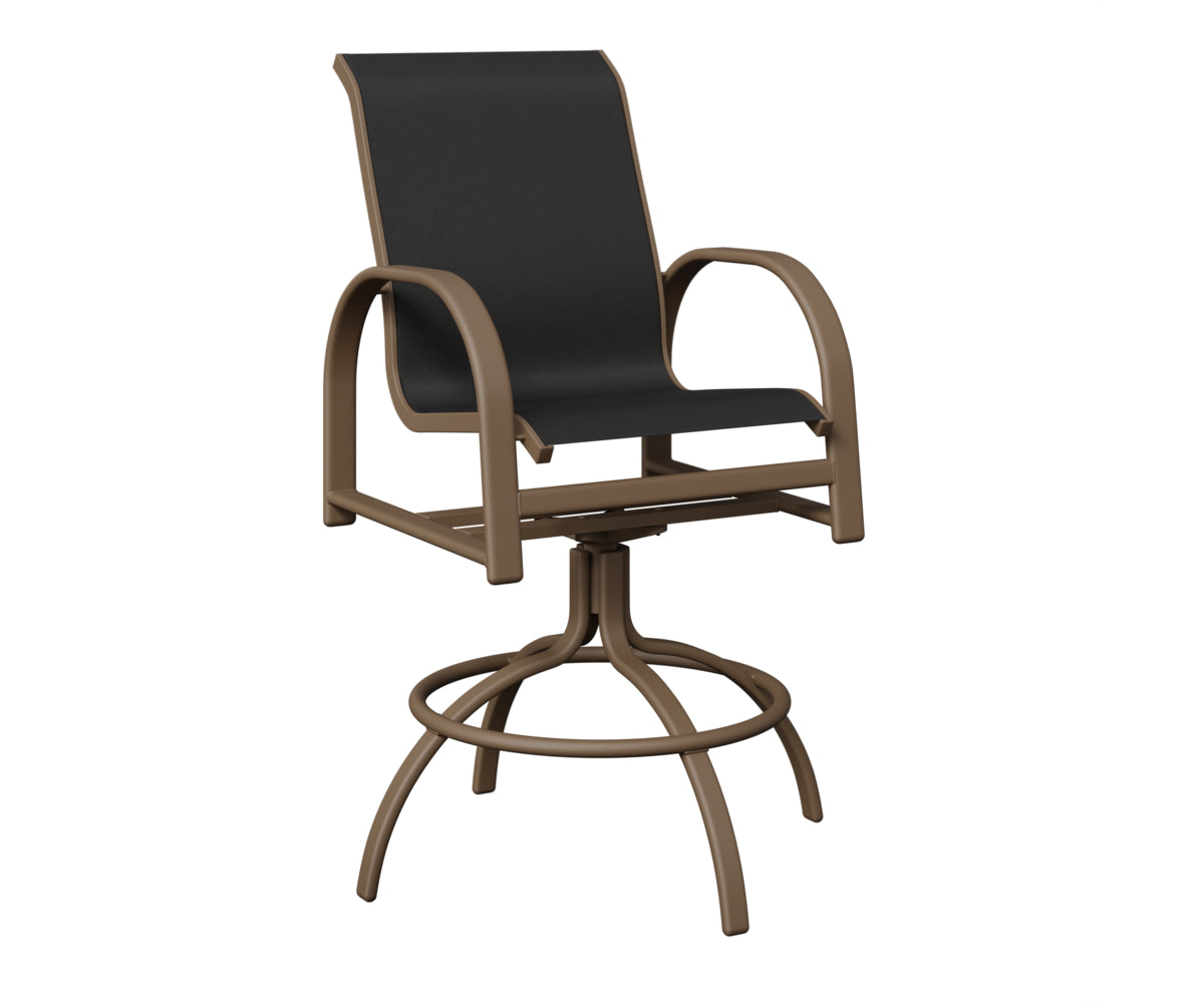 Murphy Padded Sling Swivel Bar Chair
