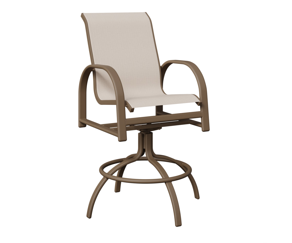Murphy Padded Sling Swivel Bar Chair