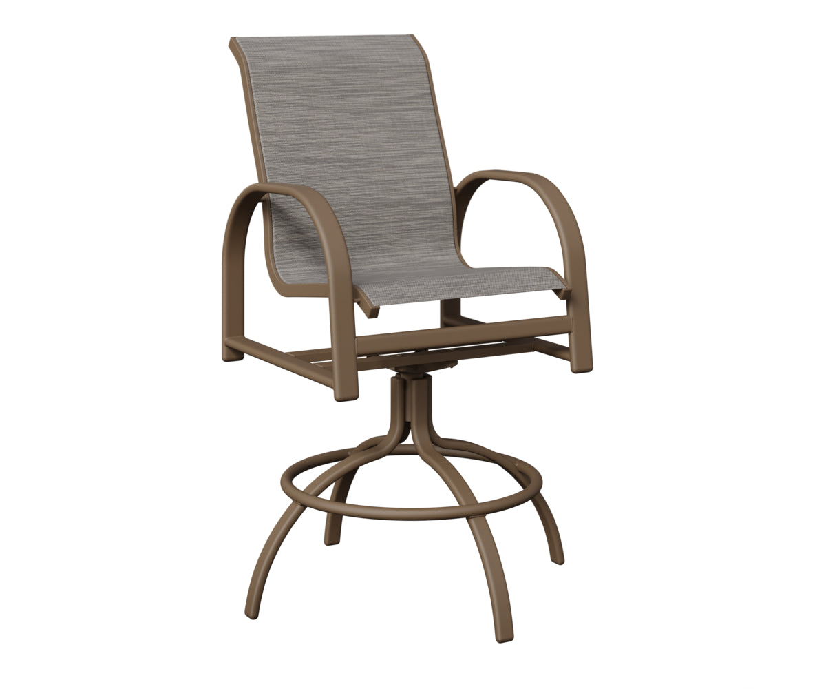 Murphy Padded Sling Swivel Bar Chair