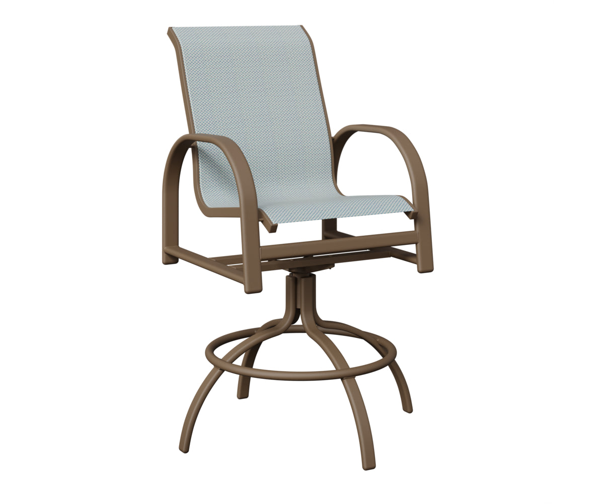 Murphy Padded Sling Swivel Bar Chair