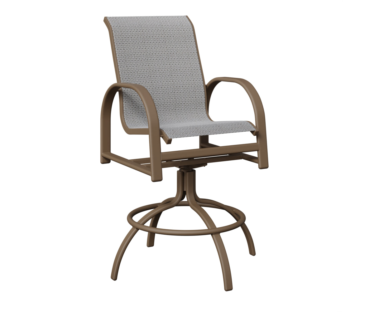 Murphy Padded Sling Swivel Bar Chair