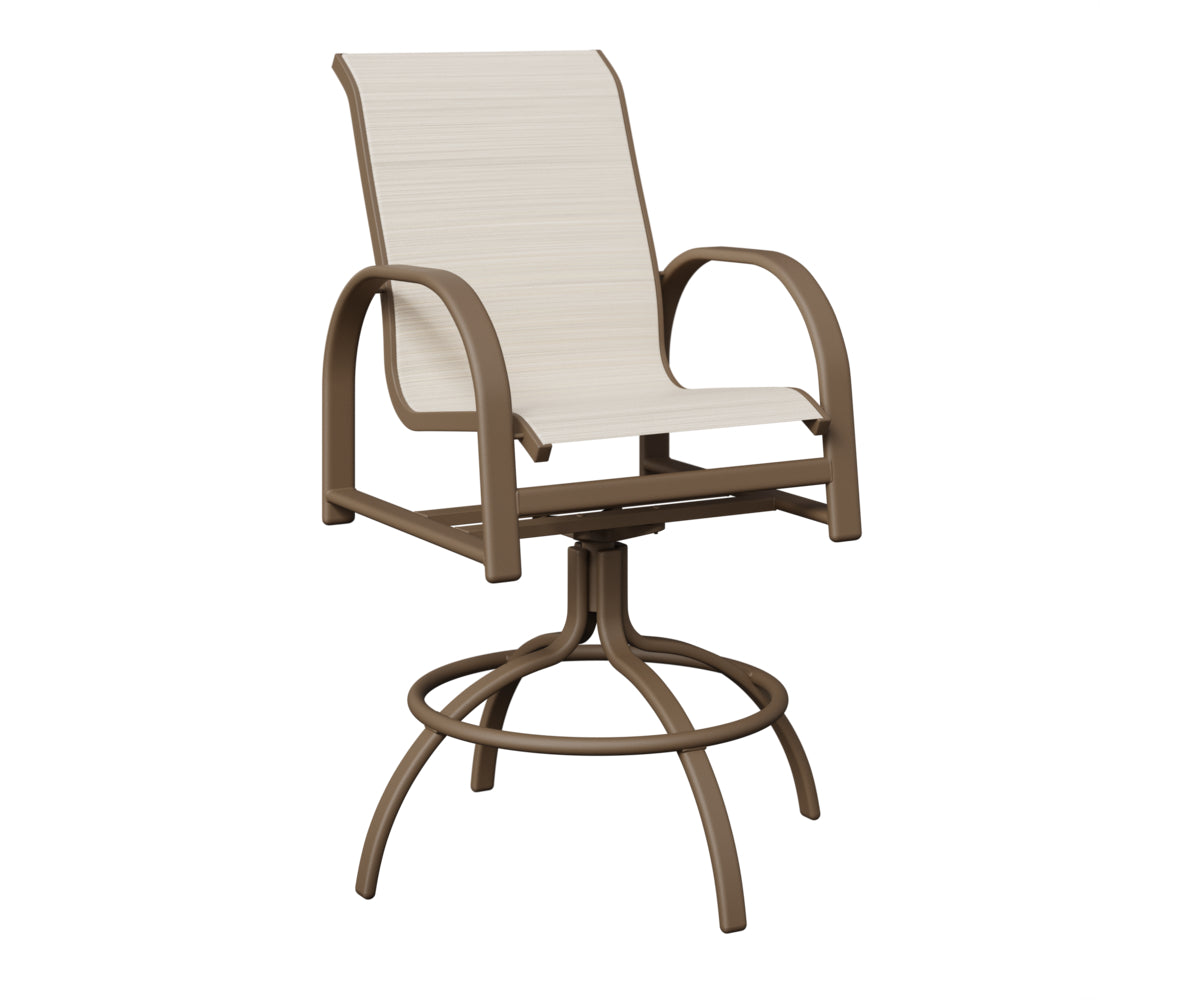 Murphy Padded Sling Swivel Bar Chair