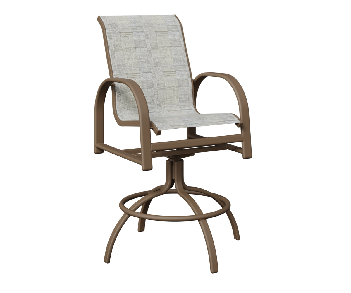 Murphy Padded Sling Swivel Bar Chair