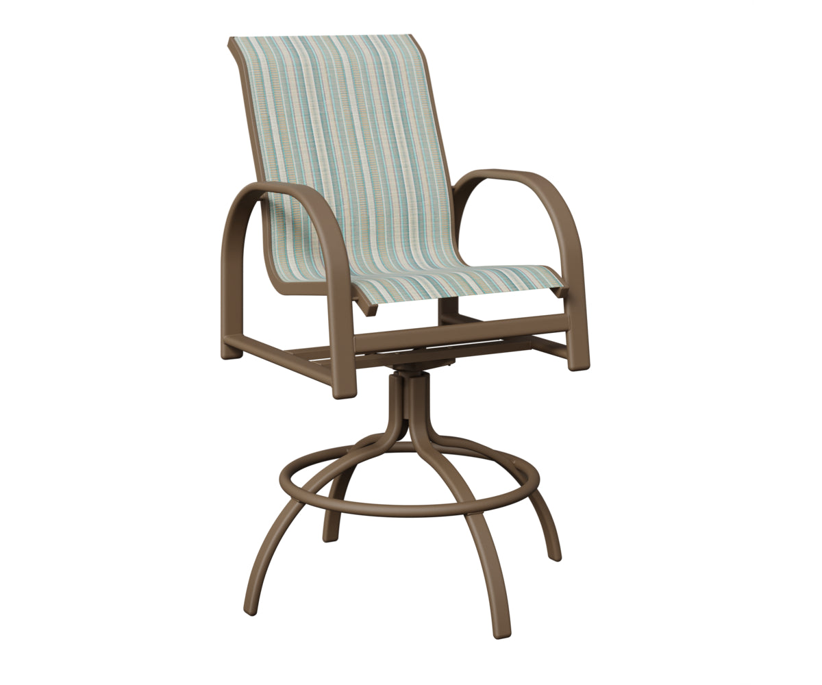 Murphy Padded Sling Swivel Bar Chair