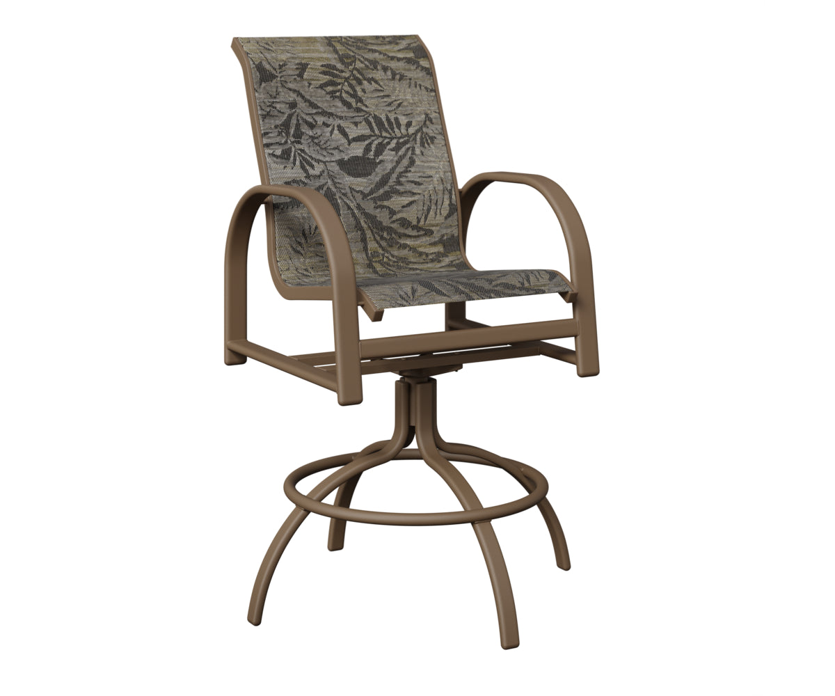 Murphy Padded Sling Swivel Bar Chair