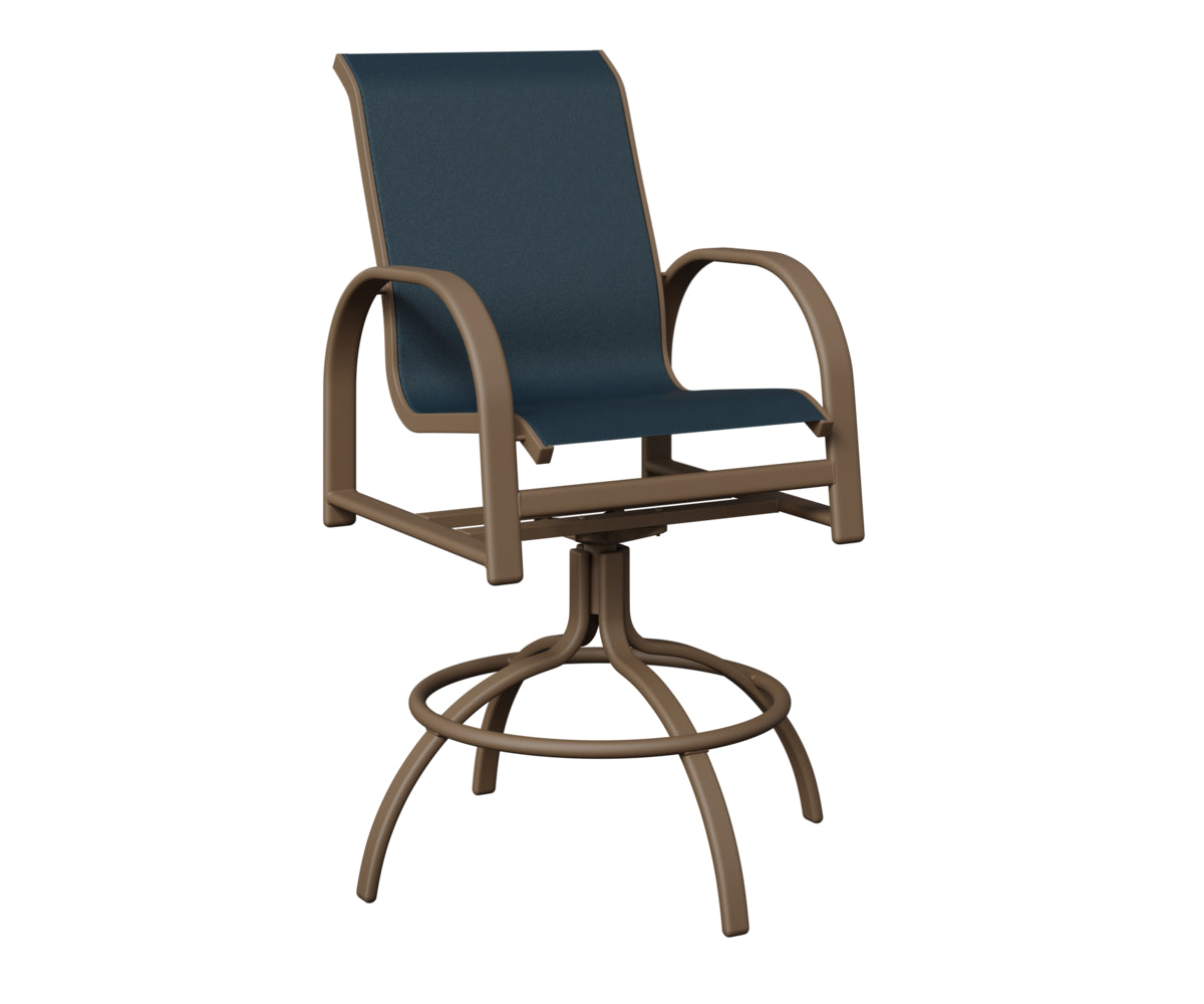 Murphy Padded Sling Swivel Bar Chair