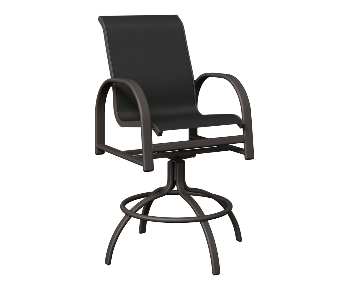 Murphy Padded Sling Swivel Bar Chair